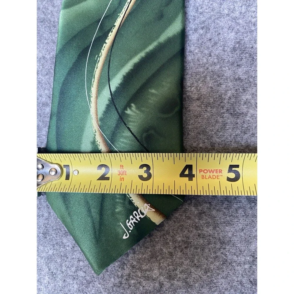 J. Garcia Green Gold Necktie Watercolor Courtyard Performance Artist Proof No. 9